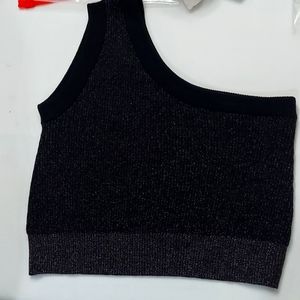 Closed one shoulder knit sweater, sz M